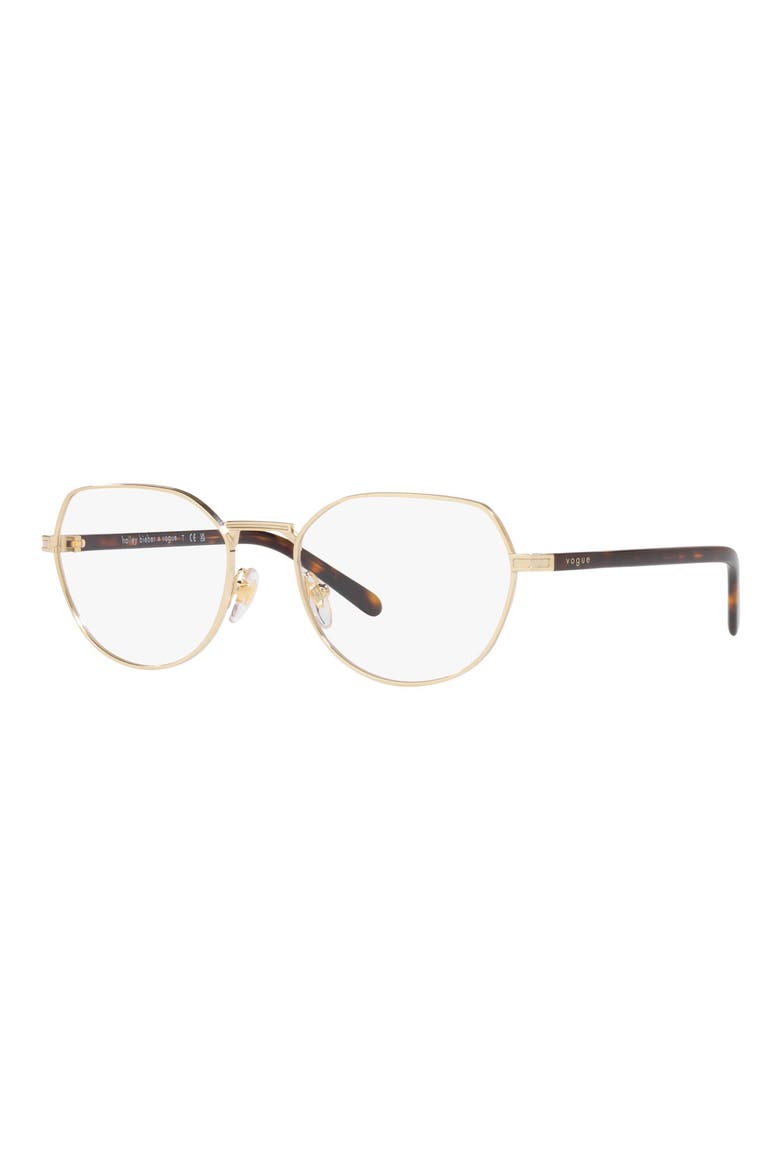 51mm Round Reading Glasses, Alternate, color, PALE GOLD