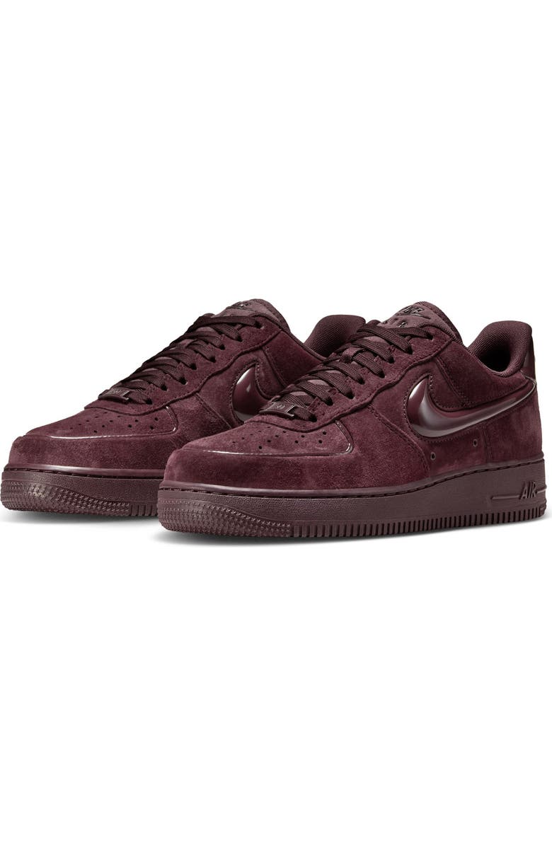 Nike Air Force 1 '07 Basketball Sneaker, Main, color, Burgundy Crush/ Black