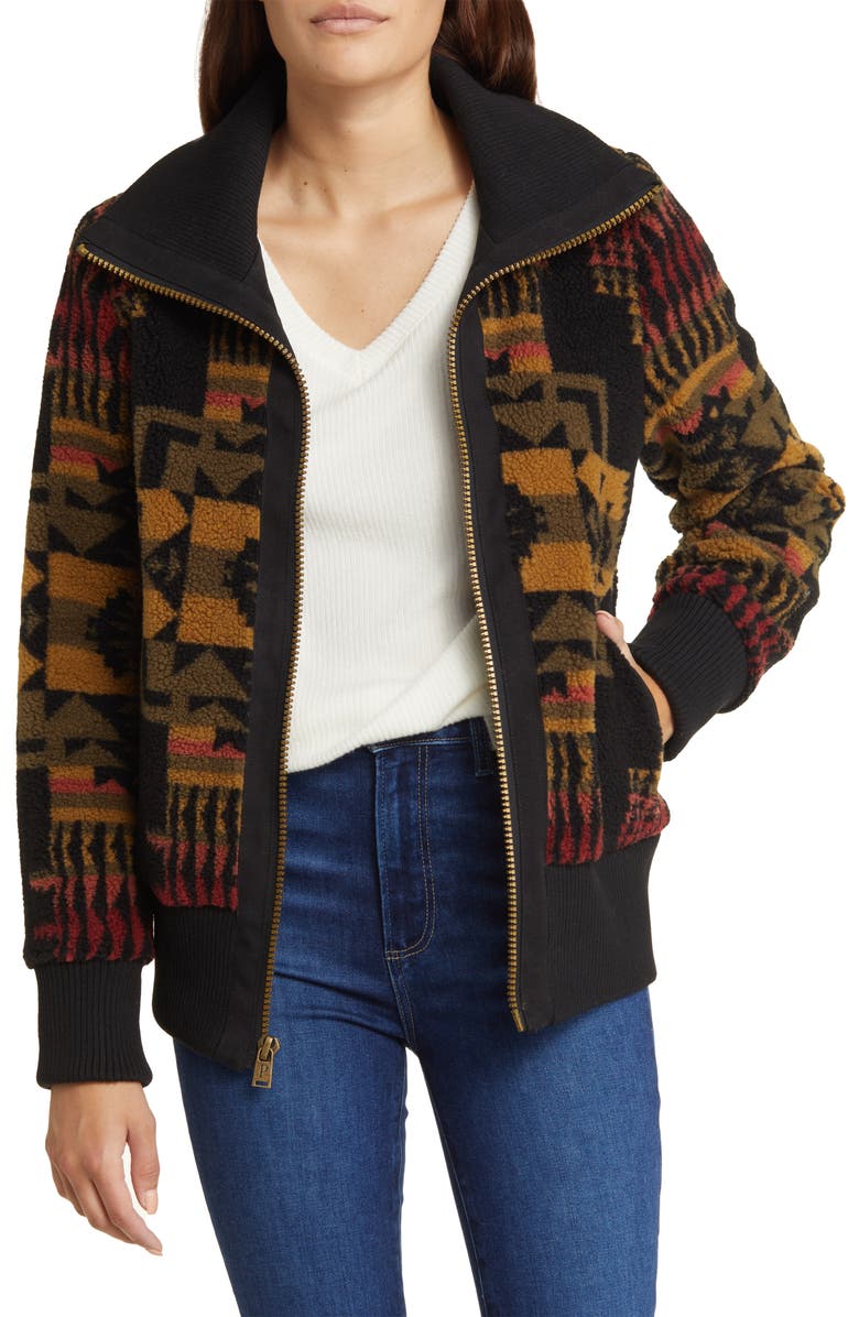 Pendleton Foxglove Range Fleece Bomber Jacket, Alternate, color,