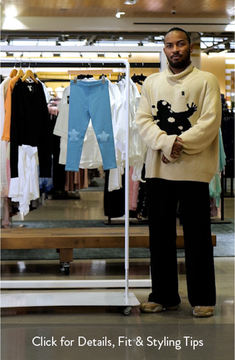 Kids' Cozy Star Knee Patch Leggings, sales video thumbnail