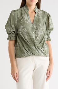 CHENAULT Ruffle Neck Top
