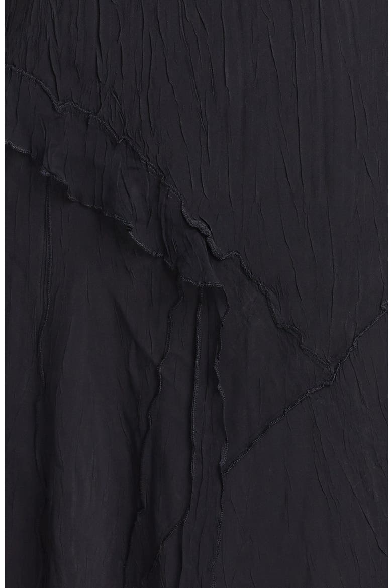 Asymmetrical Tiered Chiffon Skirt, Alternate, color, BLACK