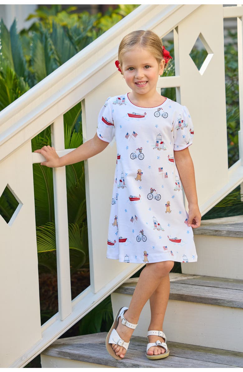 Little English Kids' Printed T-Shirt Dress, Alternate, color, Coastal Summer
