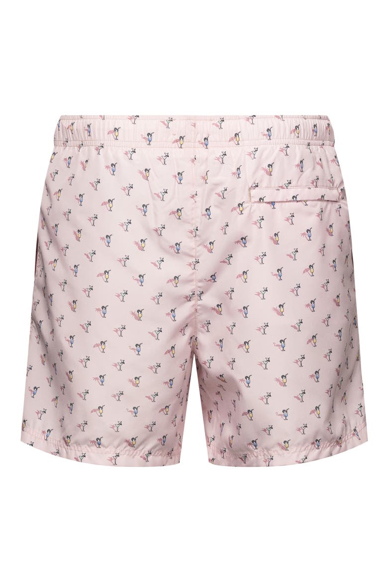 Drinks Swim Trunks, Alternate, color, PINK/ RED