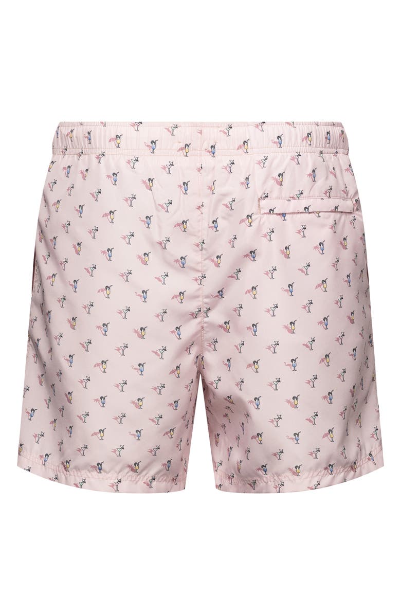 Eton Drinks Swim Trunks, Alternate, color, Pink/ Red