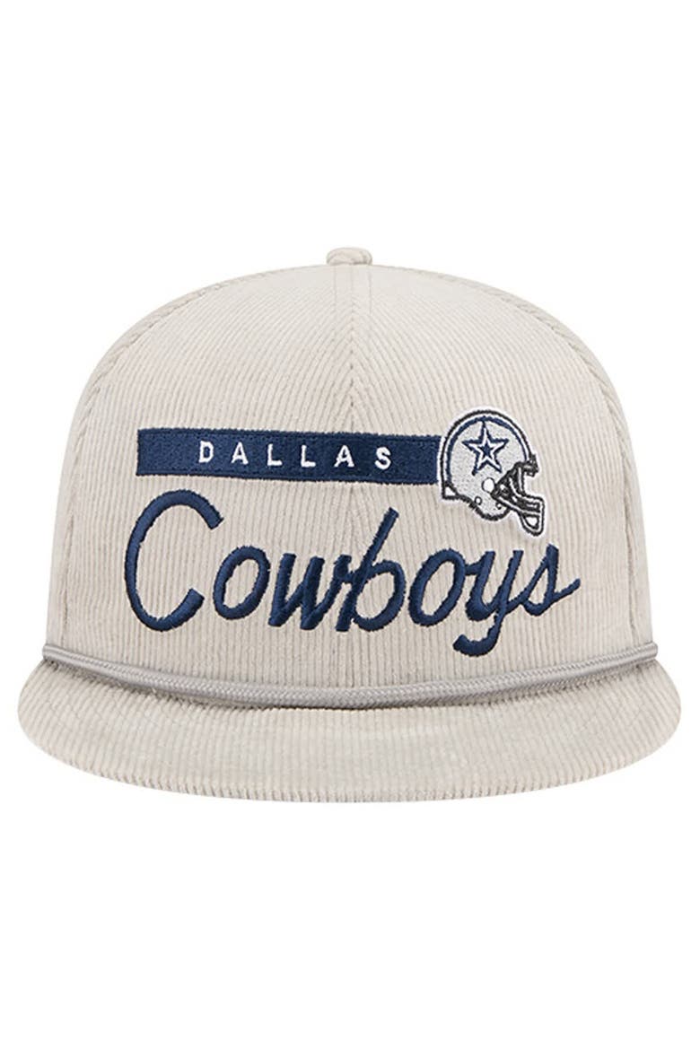 Men's New Era Gray Dallas Cowboys Cord Rope 9FIFTY Snapback Hat, Alternate, color, Gray