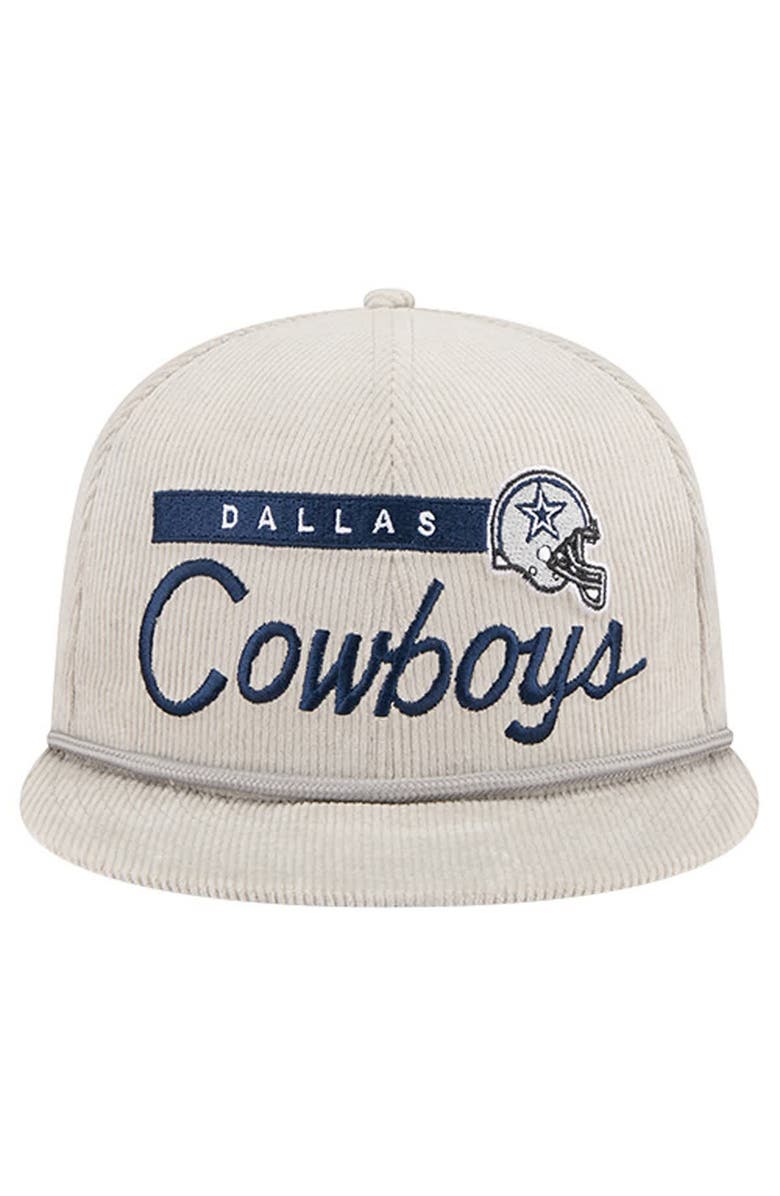 New Era Men's New Era Gray Dallas Cowboys Cord Rope 9FIFTY Snapback Hat, Alternate, color, Gray