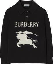 Burberry Long-sleeve EKD Cotton Polo Shirt
