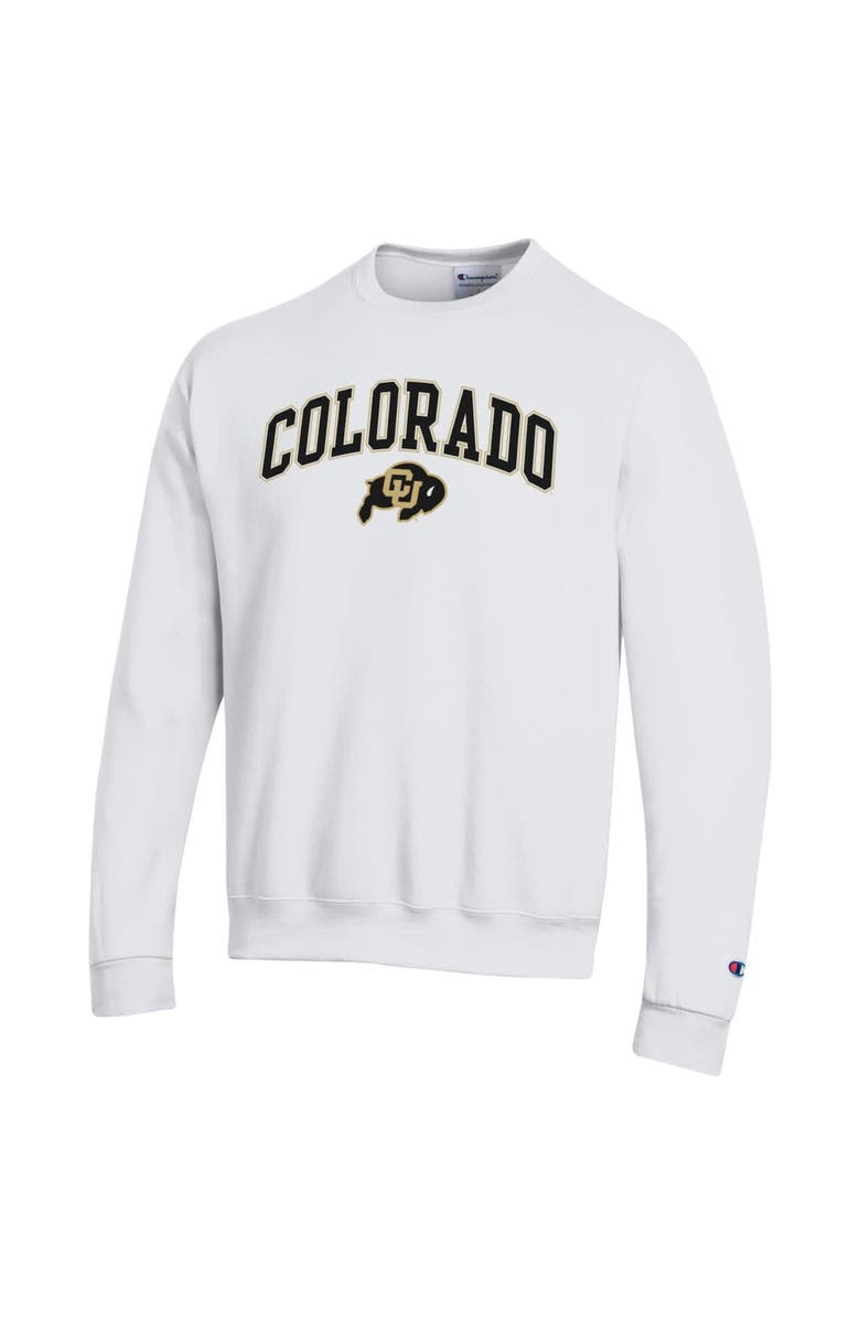 Champion Men's Champion White Colorado Buffaloes Arch Over Logo Pullover Sweatshirt, Alternate, color, White
