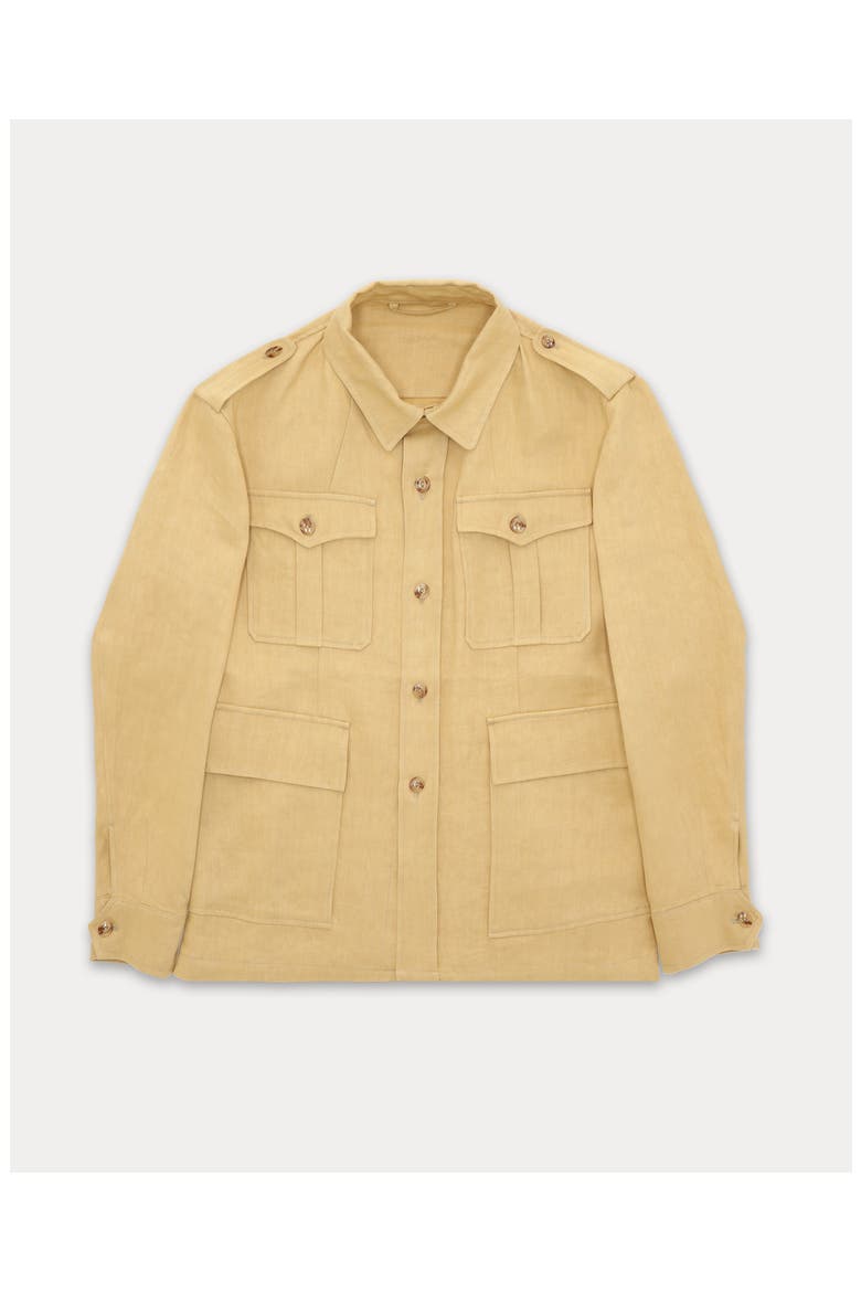 Owen Linen Safari Jacket, Main, color, Camel
