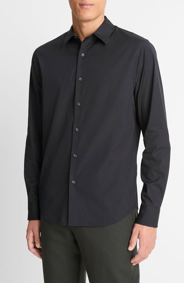 Vince Stretch Cotton Blend Button-Up Shirt, Alternate, color, 