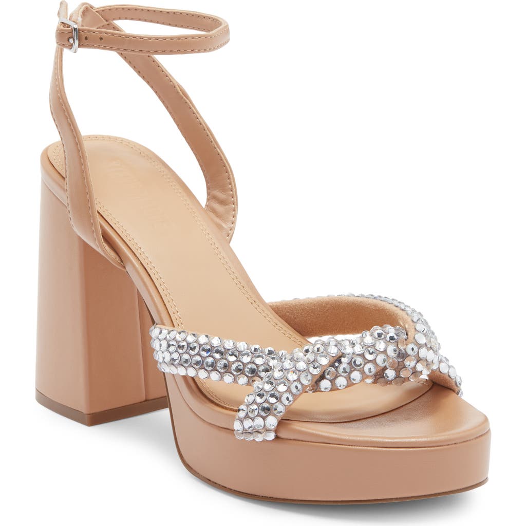 Steve Madden Martini Rhinestone Platform Sandal In Multi