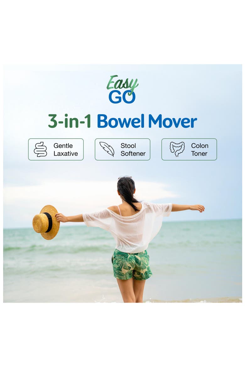 Simply Herbs Easy Go Bowel Mover for Colon Health Support and Regular Bowel Movements, Plant-Based Ingredients, Alternate, color, Brown