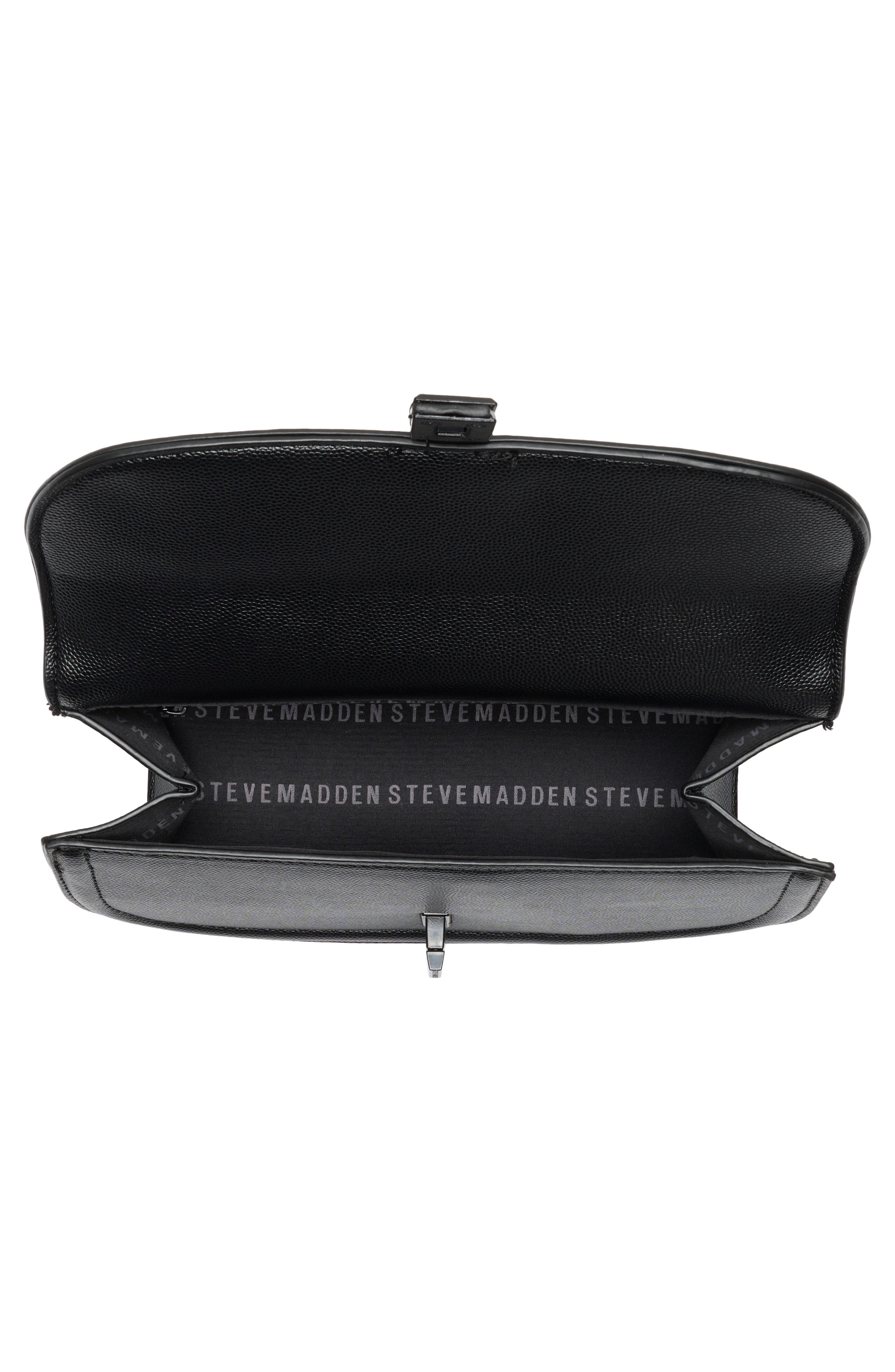 Steve Madden Prince Crossbody Bag with Bag Charms, Alternate, color, Black