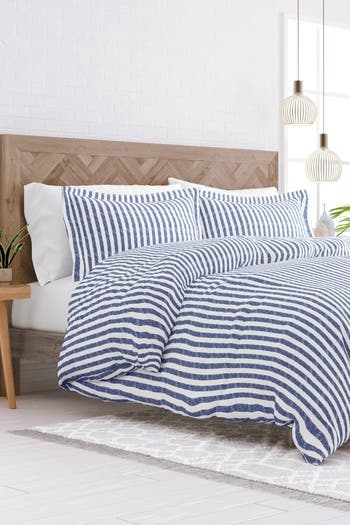 Premium Ultra Soft 3-Piece Puffed Rugged Stripes Duvet Cover Set