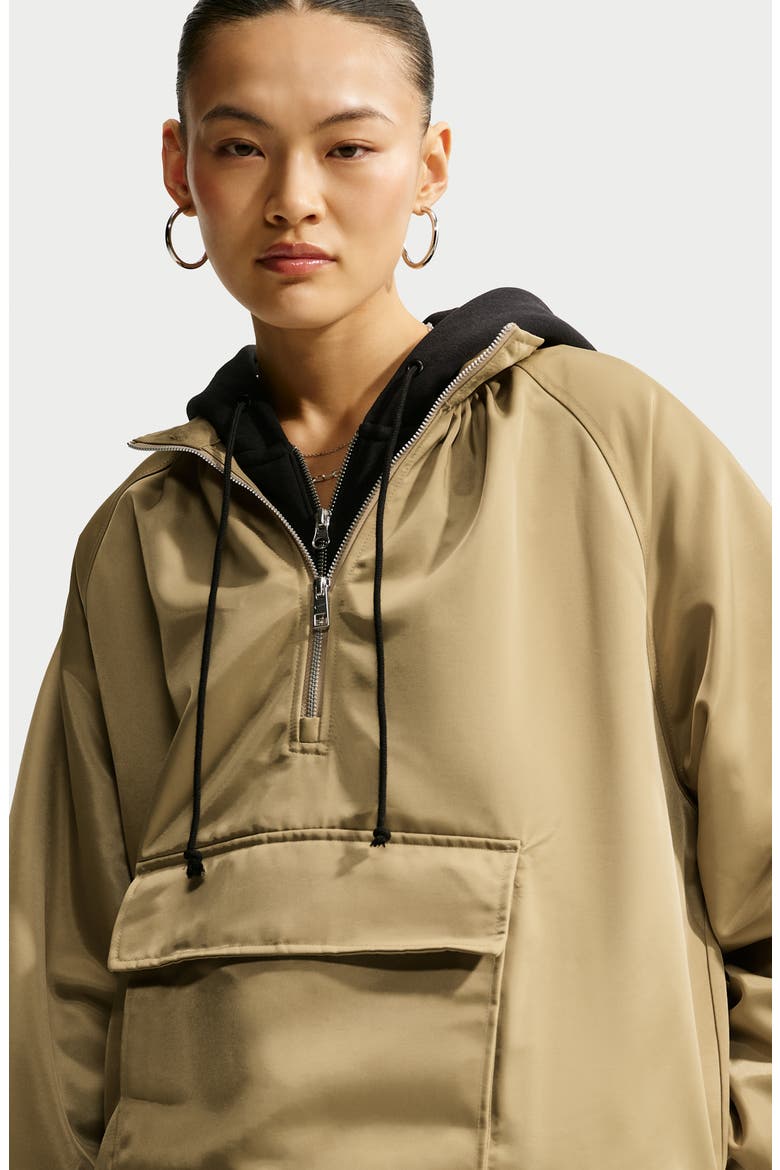 Satin Anorak, Alternate, color, 297 PARACHUTE BEIGE/PARACHUTE BEIGE