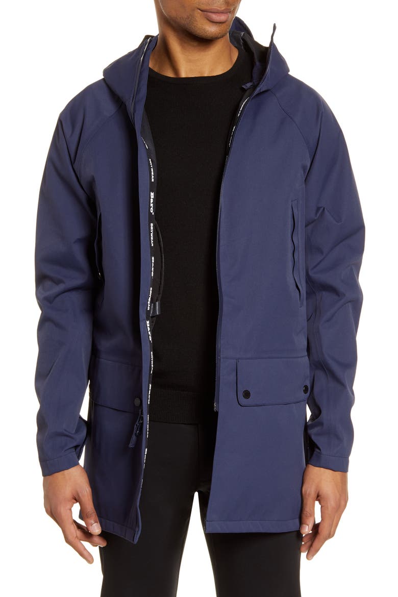 The Brockton Waterproof Raincoat, Main, color, NAVY