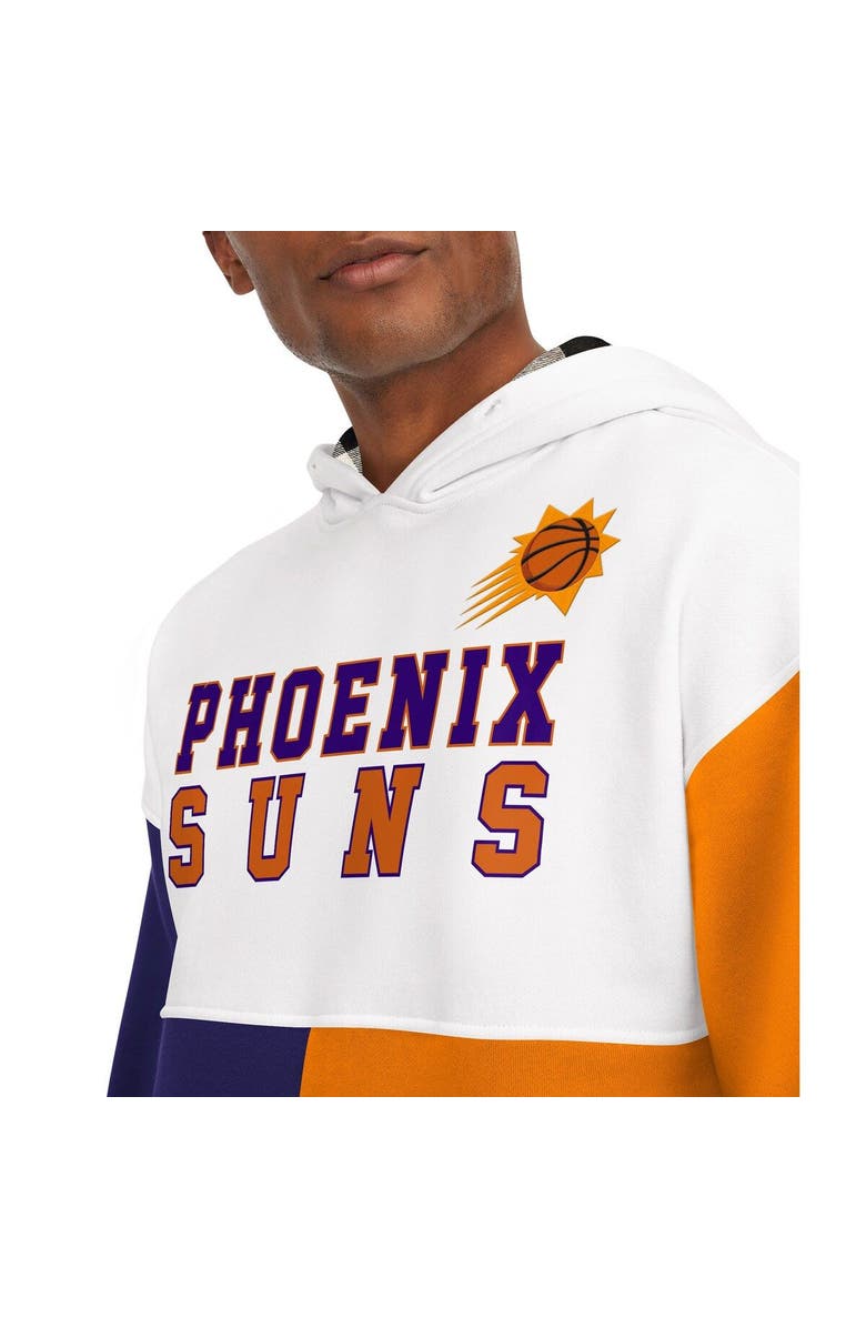 TOMMY JEANS Men's Tommy Jeans White/Purple Phoenix Suns Andrew Split Pullover Hoodie, Alternate, color, White