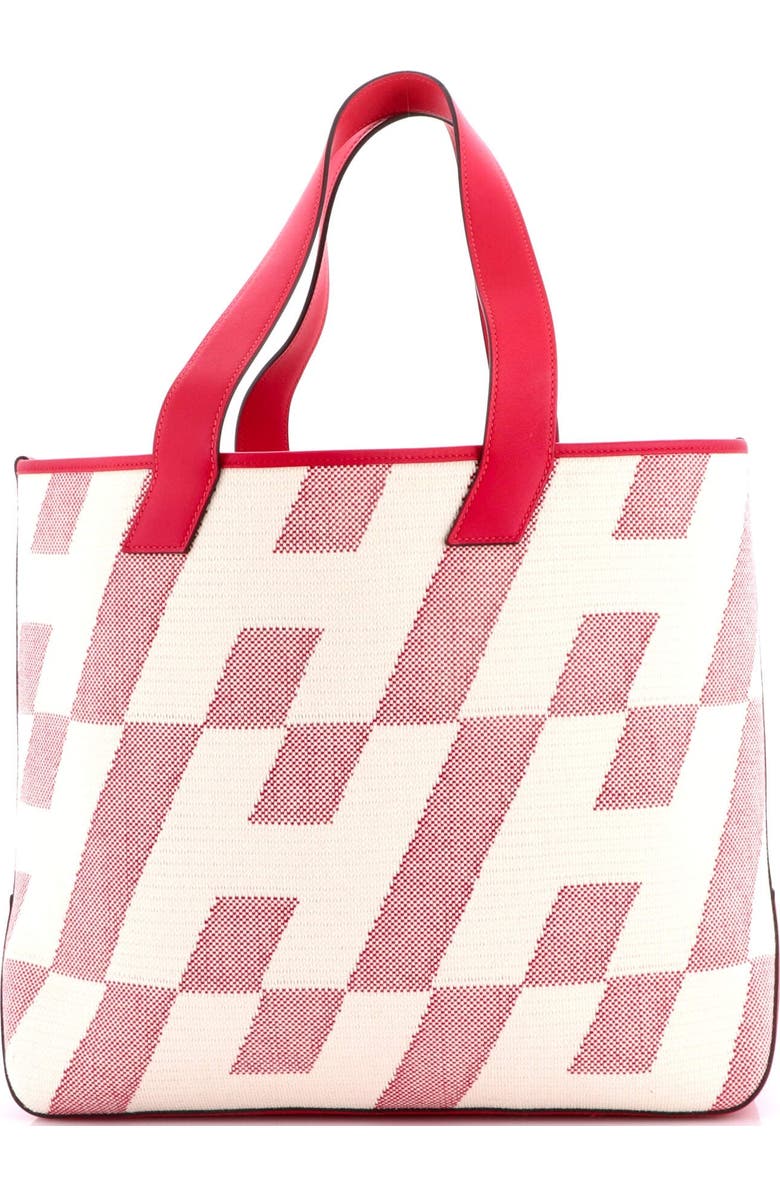 Pre-Owned Hermes Cabas H en Biais Tote Canvas with Leather 40, Alternate, color, Framboise