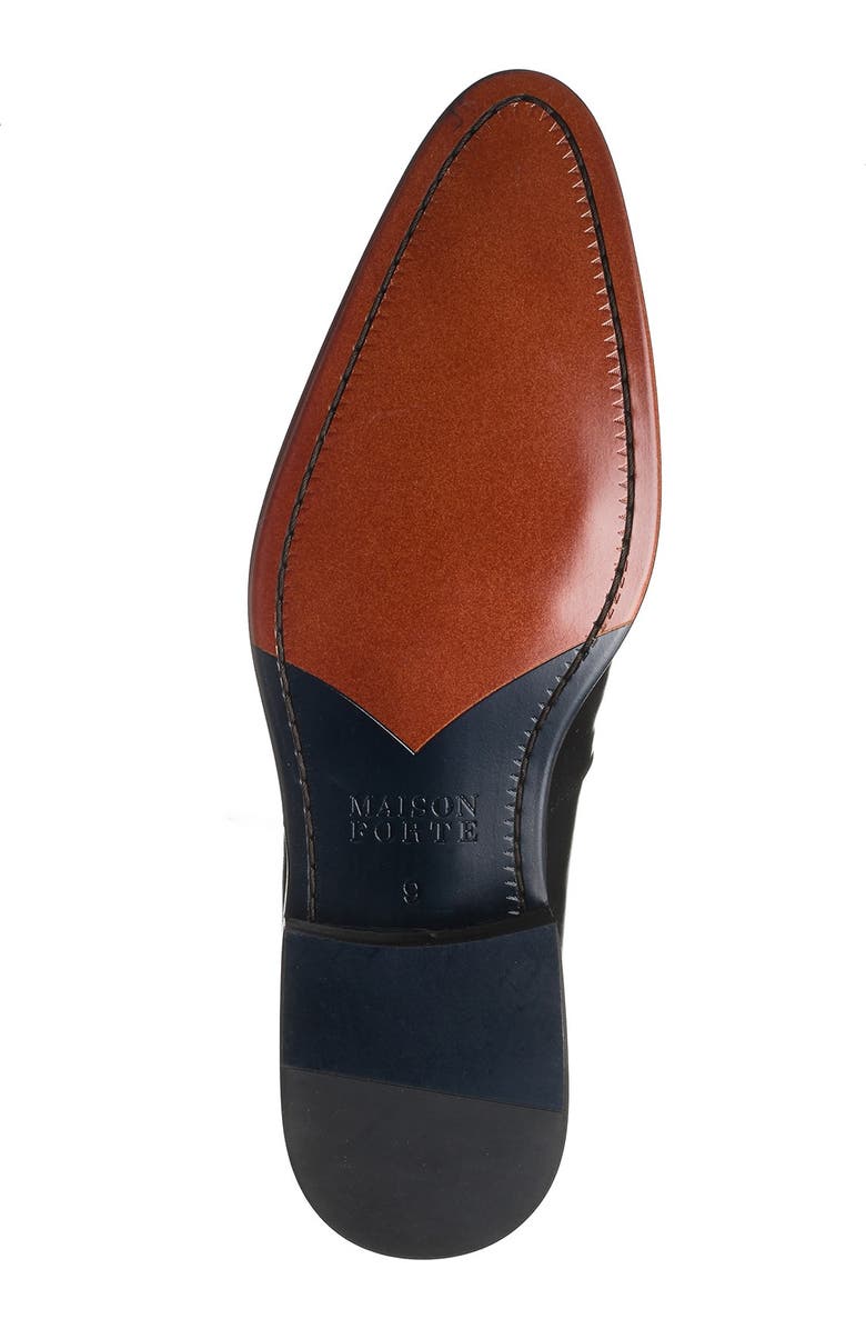 Maison Forte Eli Buckle Strap Leather Loafer, Alternate, color,