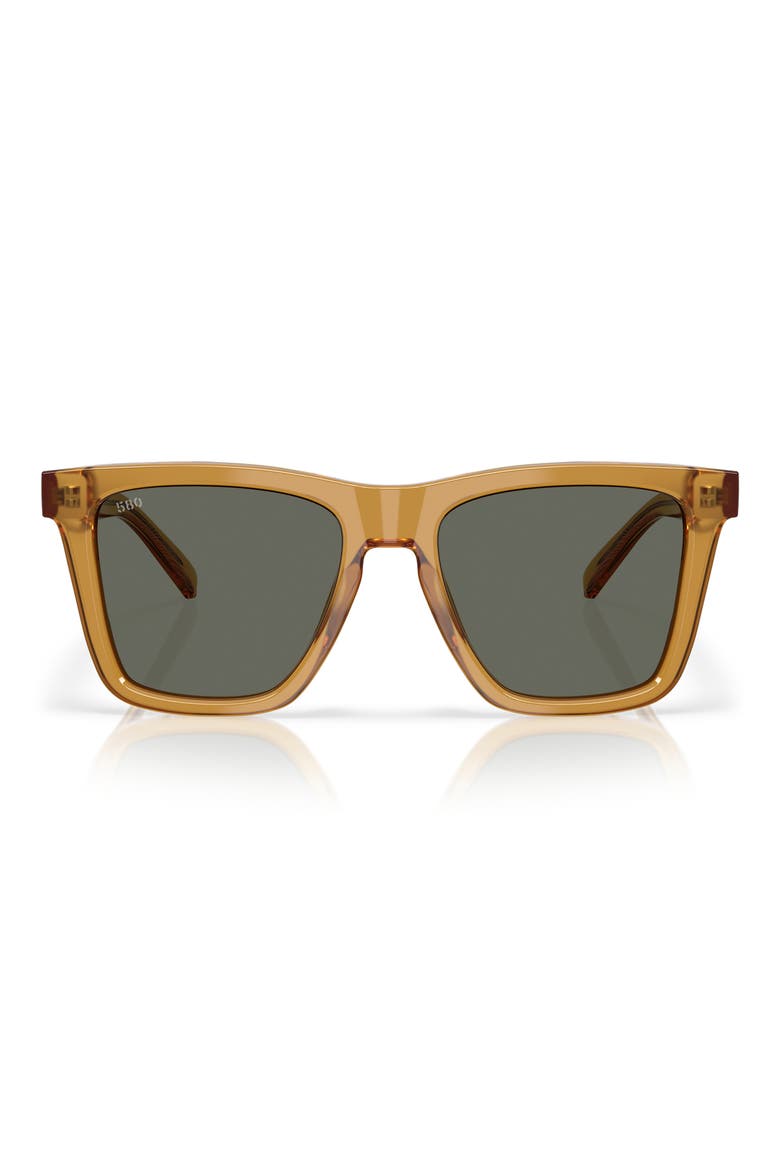 Keramas 54mm Polarized Square Sunglasses, Main, color, SUN RAY / GRAY 580G