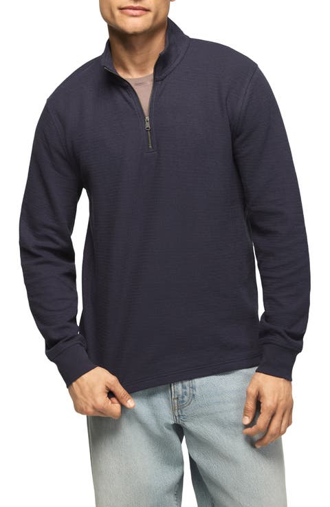 Quarter Zip Textured Pullover