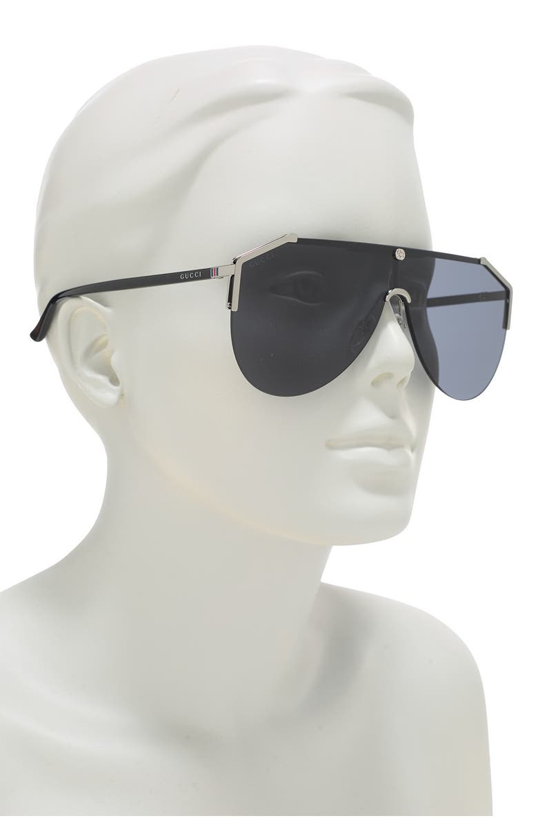 Gucci 99mm Shield Sunglasses, Alternate, color,
