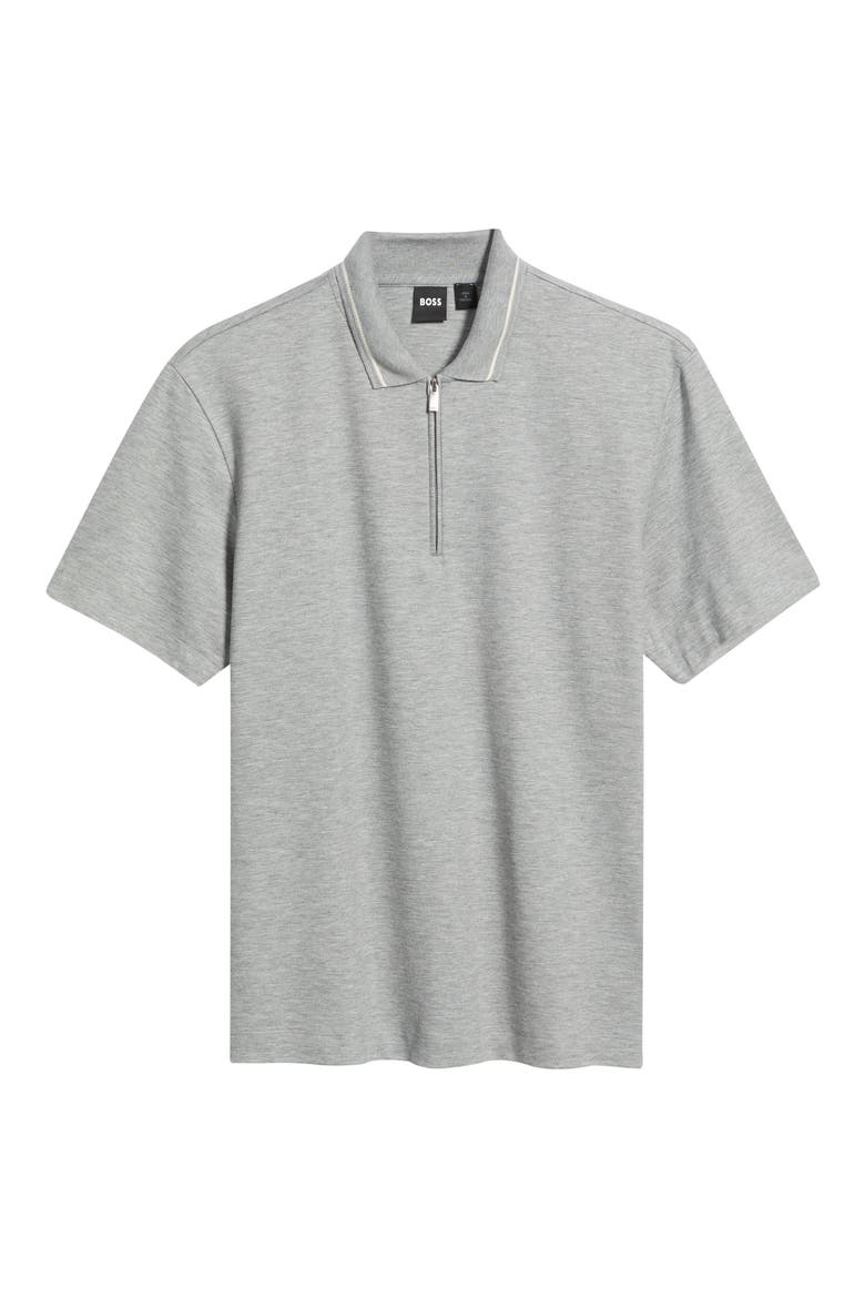 Piano Quarter Zip Polo, Alternate, color, OPEN GREY