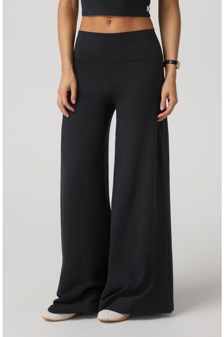 Halo Performance Wide Leg Pants, Main, color, SOLID BLACK
