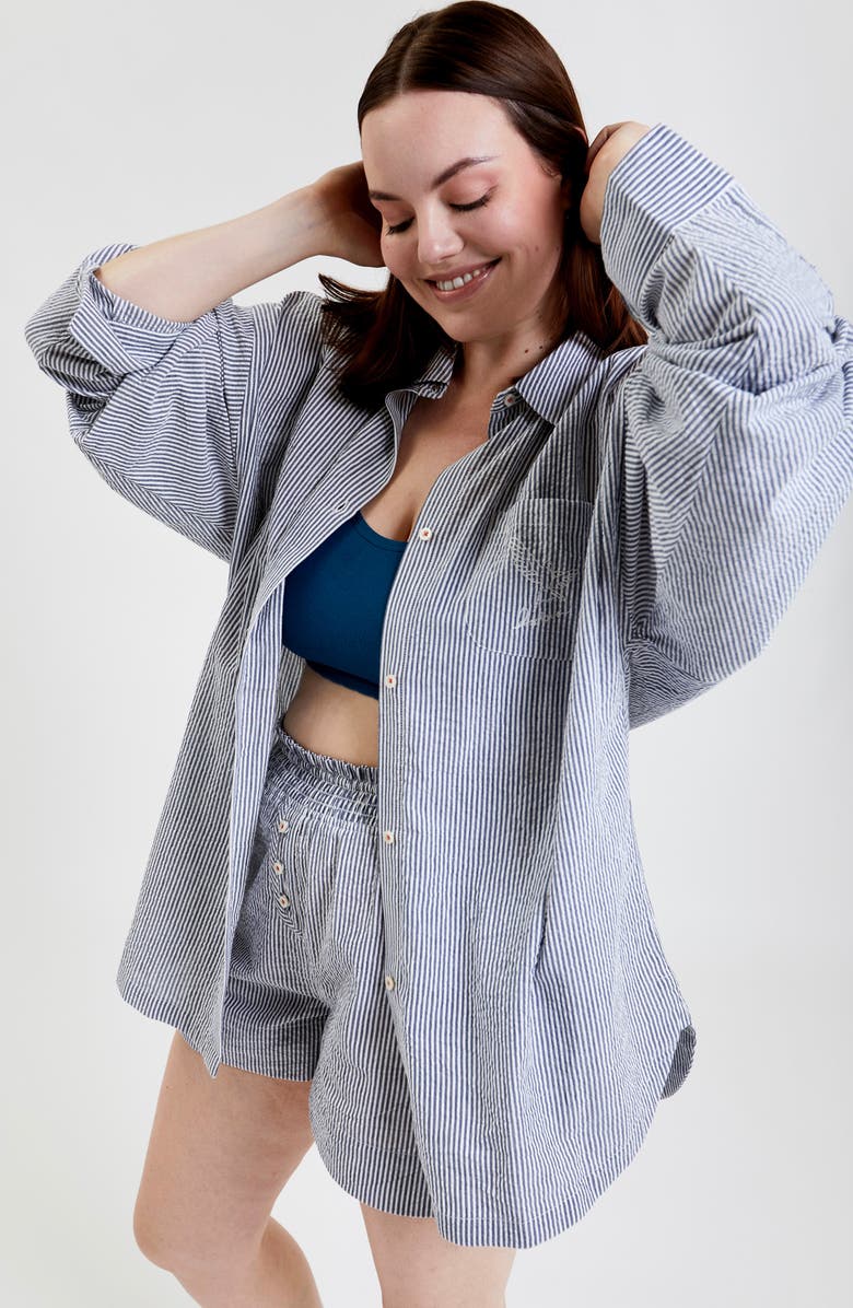 PEACHAUS Lomandra Ethical-Cotton Pajama Shorts, Alternate, color,