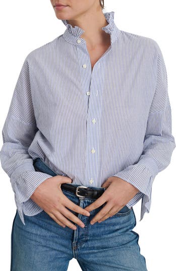 【Anyone more】Weedon Shirring Stripe Collar S/Sleeve T KwikSafety VIXEN Safety Shirt for Women (ANGEL HAIR TAPE