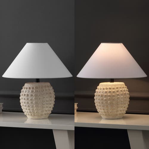 Jonathan Y Effie 18.25" Minimalist Scandinavian Ceramic/iron Hobnail Led Table Lamp