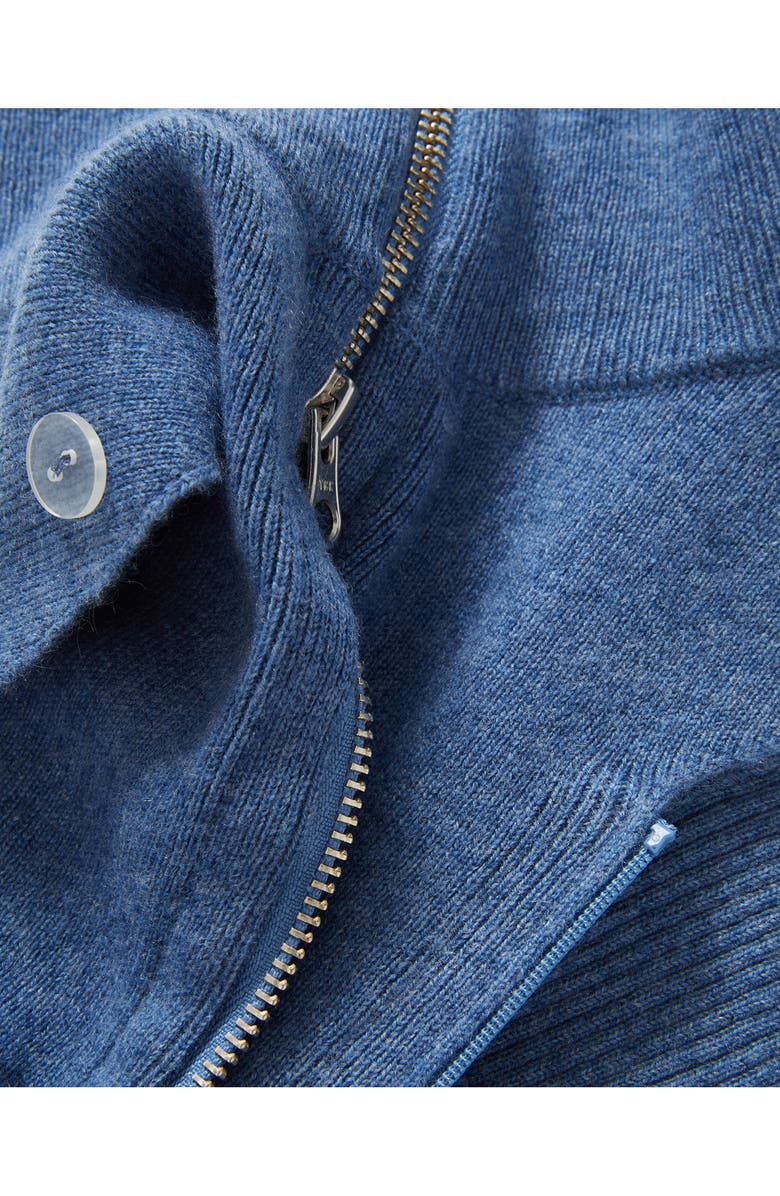 Veronica Beard Uptown Merino Wool & Cashmere Dickey, Alternate, color, Blue Coast Melange