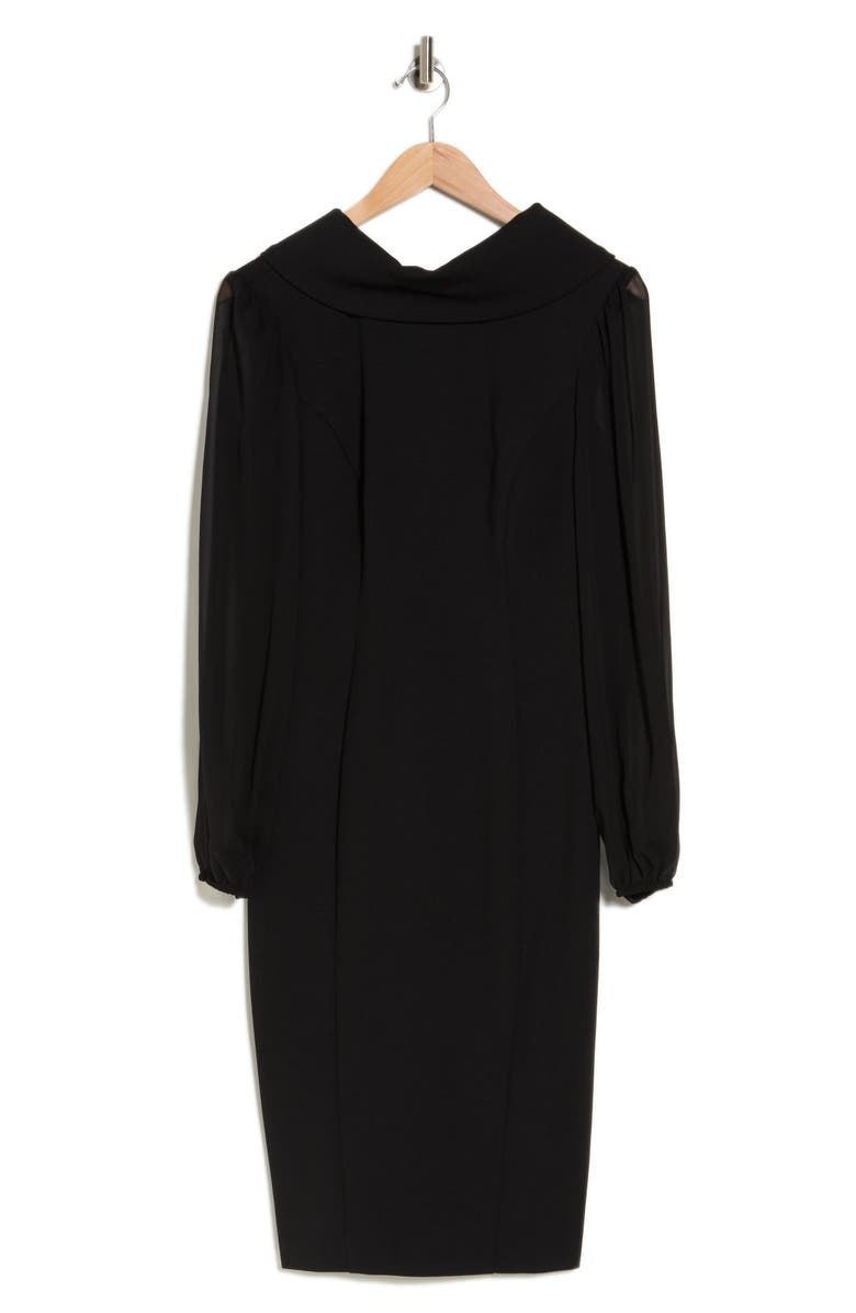 Connected Apparel Long Sleeve Chiffon Dress, Alternate, color, 