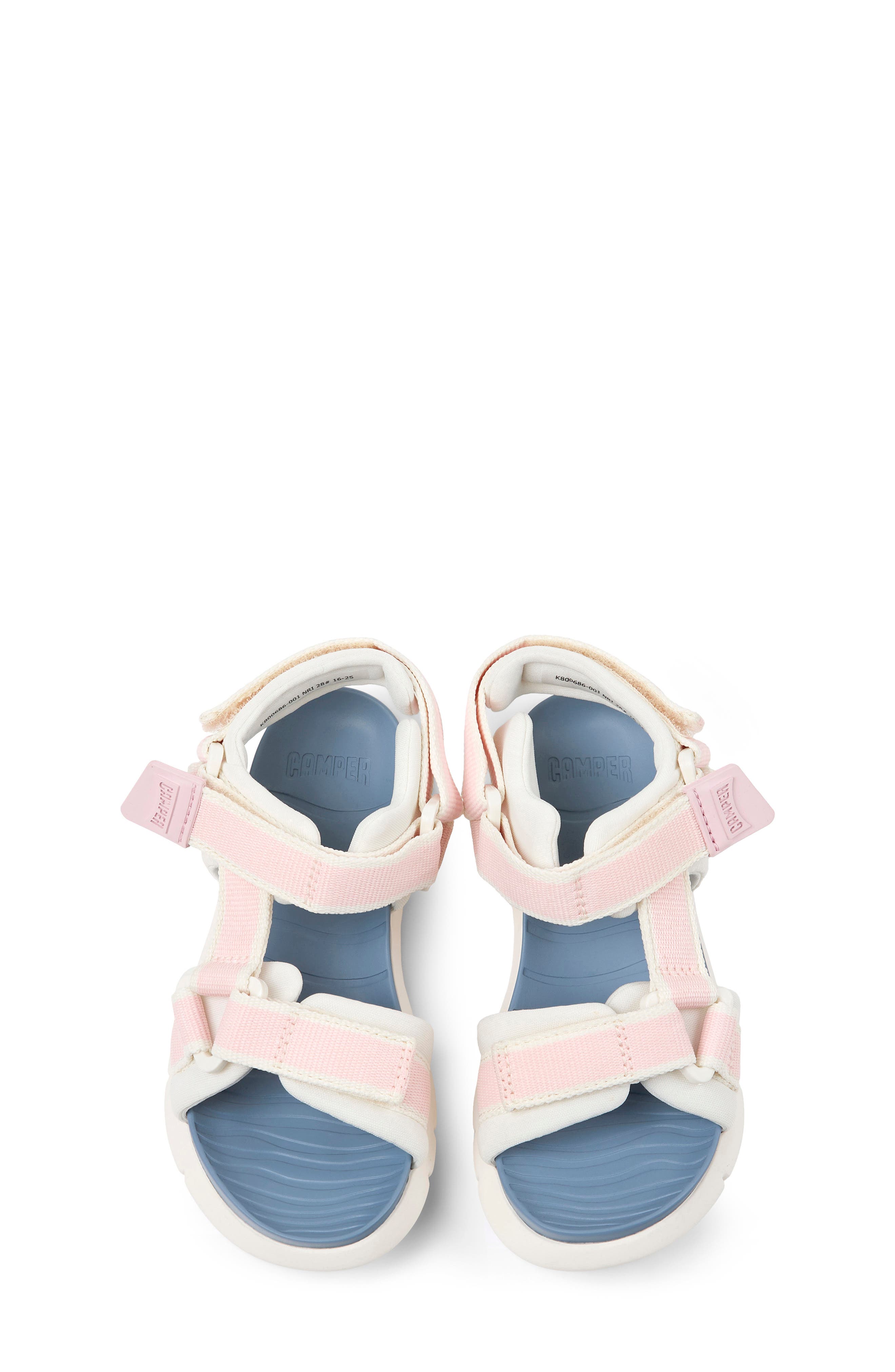 Kids' Oruga Fisherman Sandal, Alternate, color, LIGHT PINK MULTI