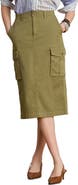 Lauren Ralph Lauren Stretch Chino Cargo Pencil Skirt