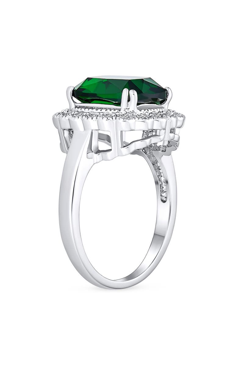 BLING JEWELRY Art Deco CZ Halo Ring, Alternate, color,