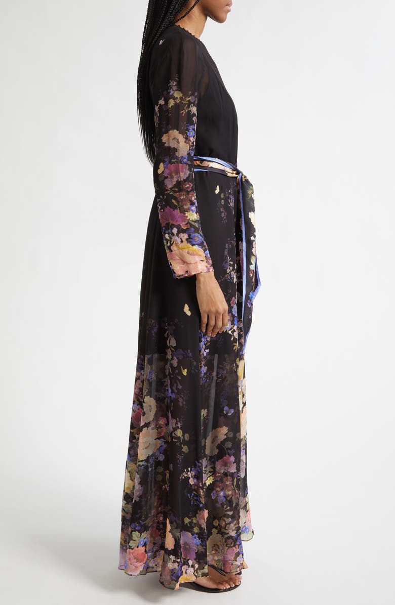 Zimmermann Luna Long Sleeve Maxi Dress, Alternate, color, Black Multi Floral