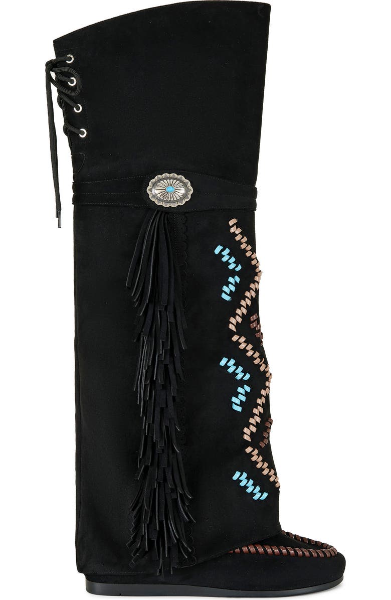 AZALEA WANG Edmund Over the Knee Boot, Alternate, color, Black