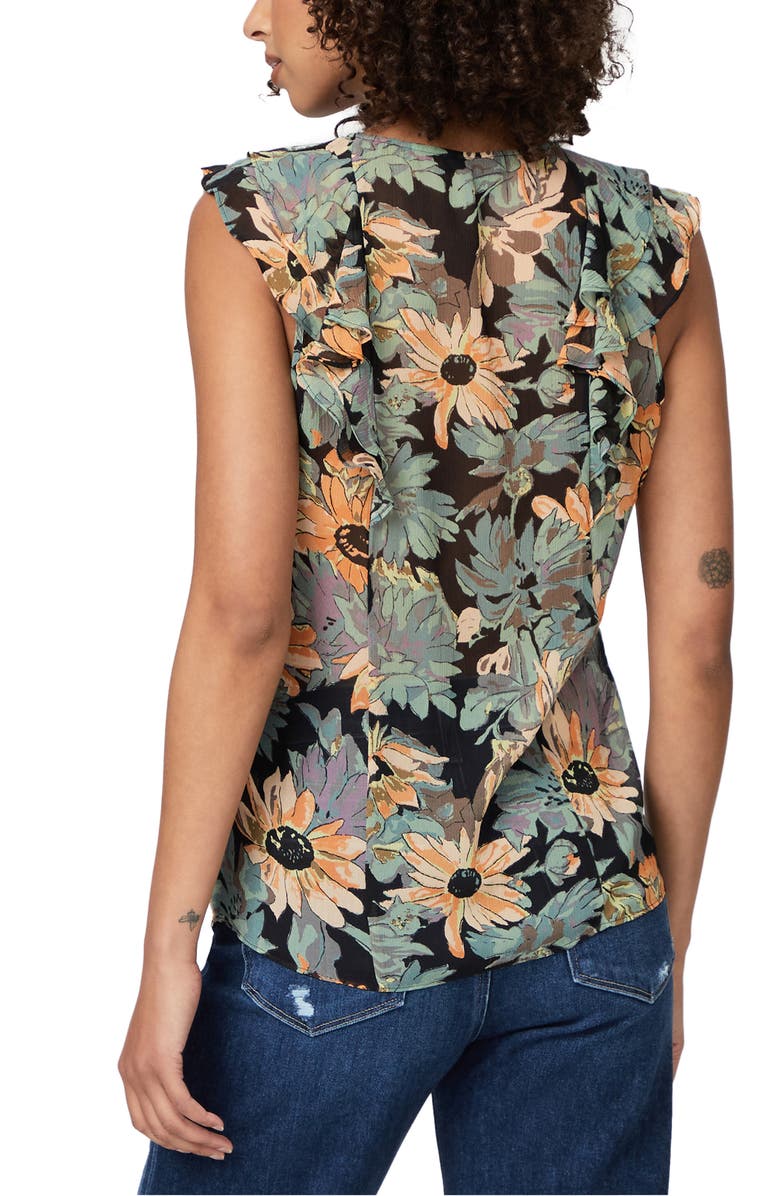 PAIGE Cataleya Floral Silk Top, Alternate, color, 