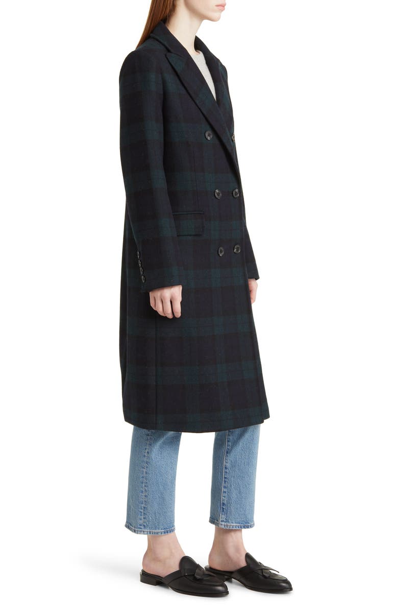 Lauren Ralph Lauren Plaid Wool Blend Coat, Alternate, color, 