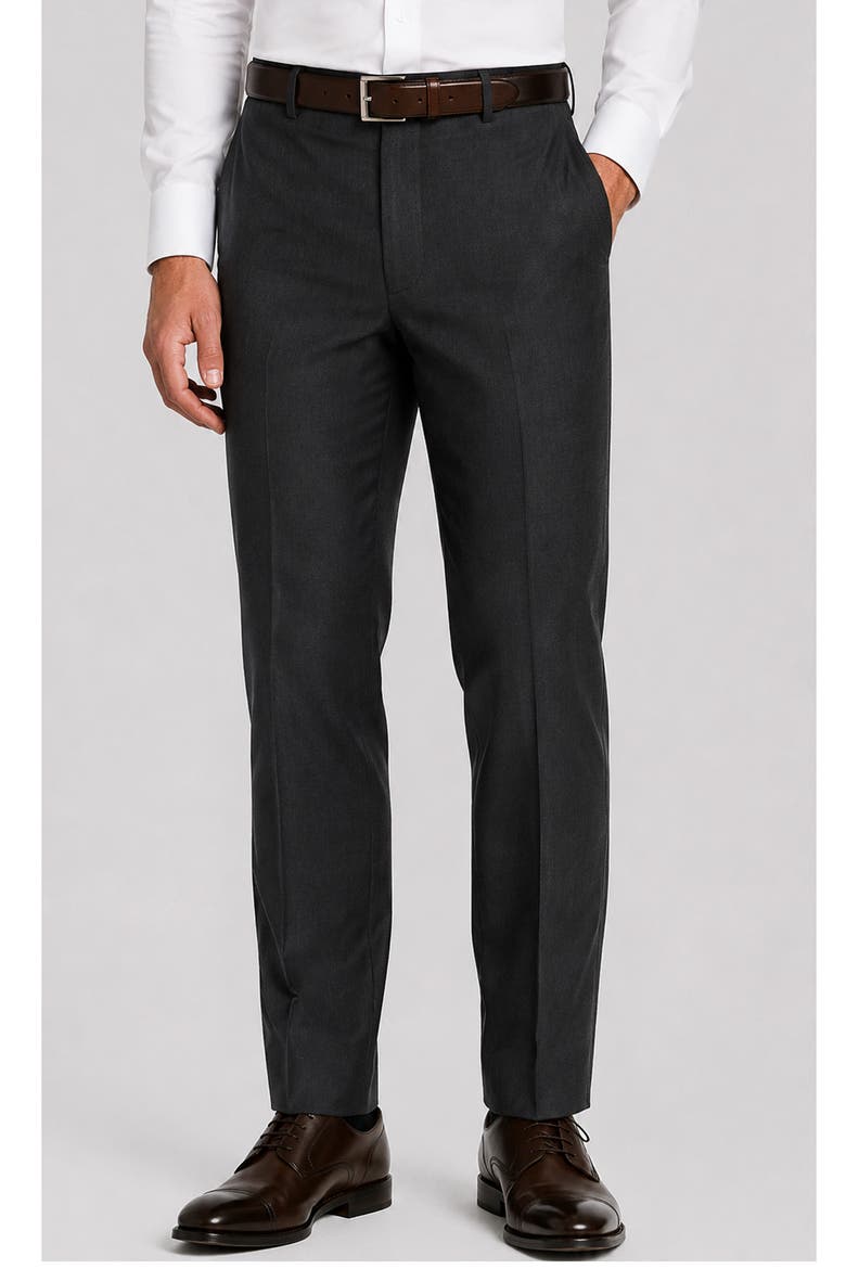 Stefano Modern Fit Wool Trousers, Main, color, CHARCOAL