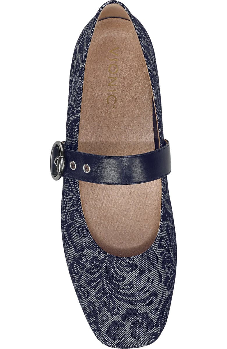 Vionic Hattie Mary Jane Flat, Alternate, color, Dark Denim