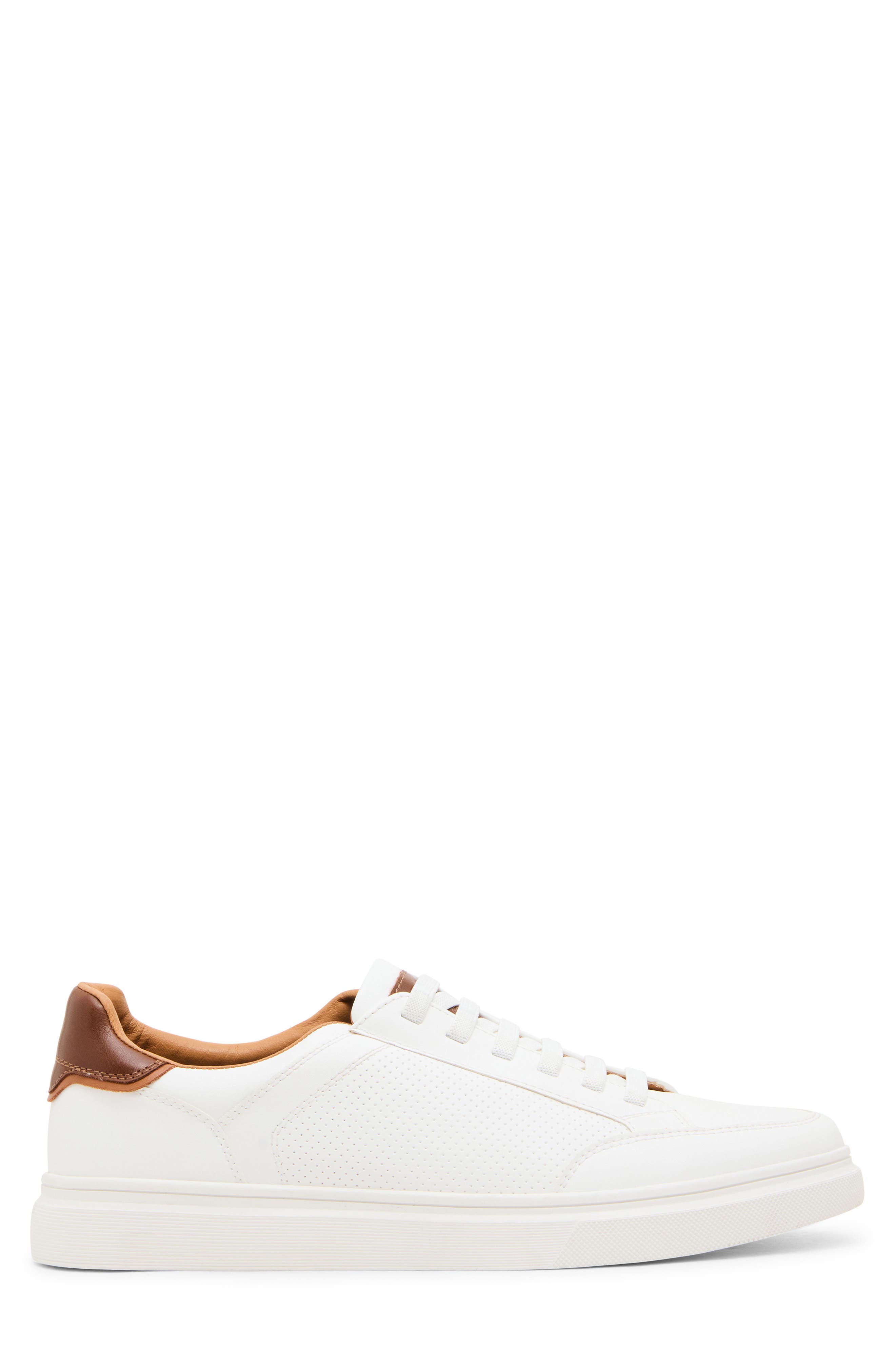 Mhazzard Faux Leather Sneaker, Alternate, color, WHITE/ BLACK