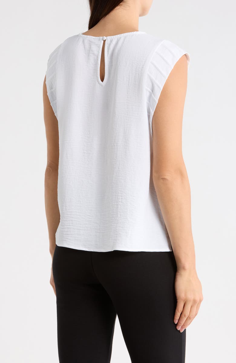 Vince Camuto Pleat Sleeve Shell Top, Alternate, color, Lucent White