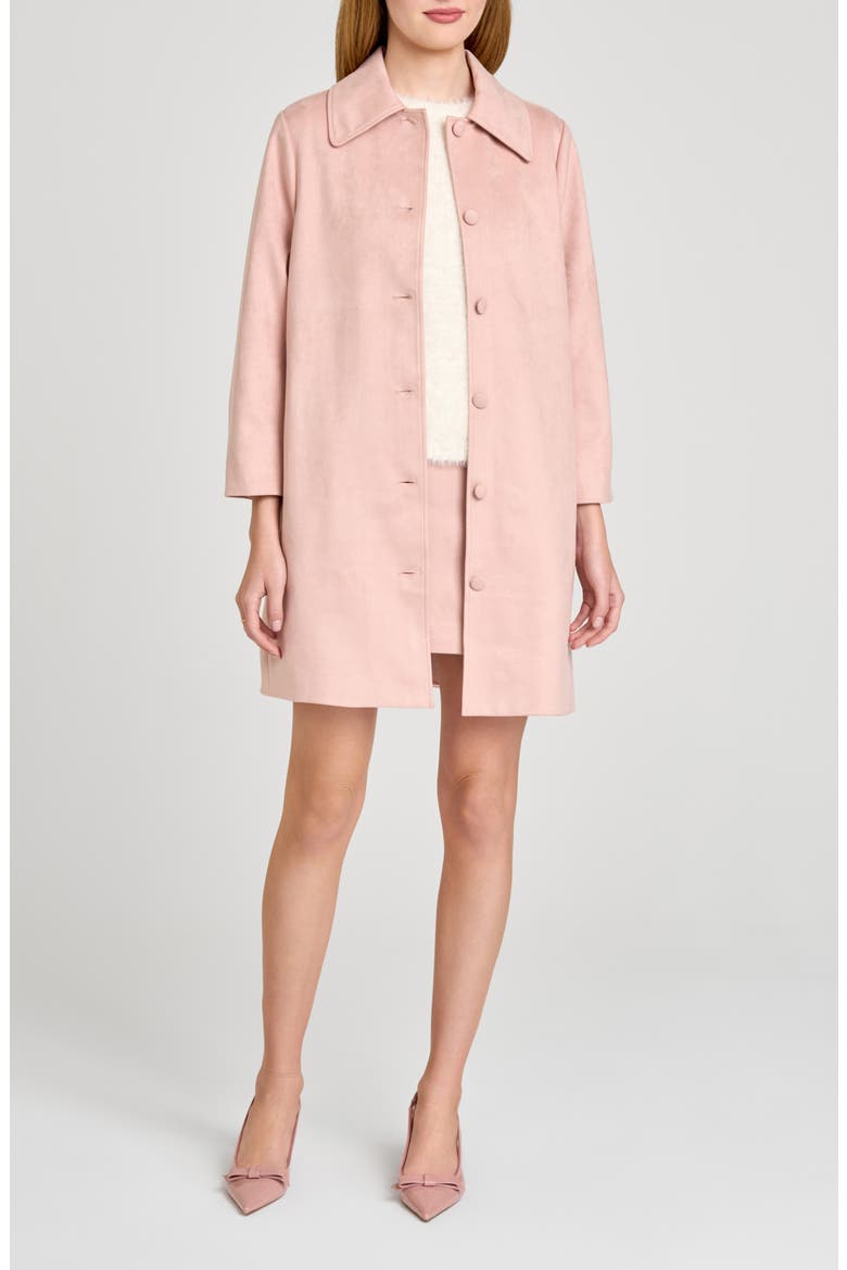 Madeline Faux Suede Coat, Main, color, PINK