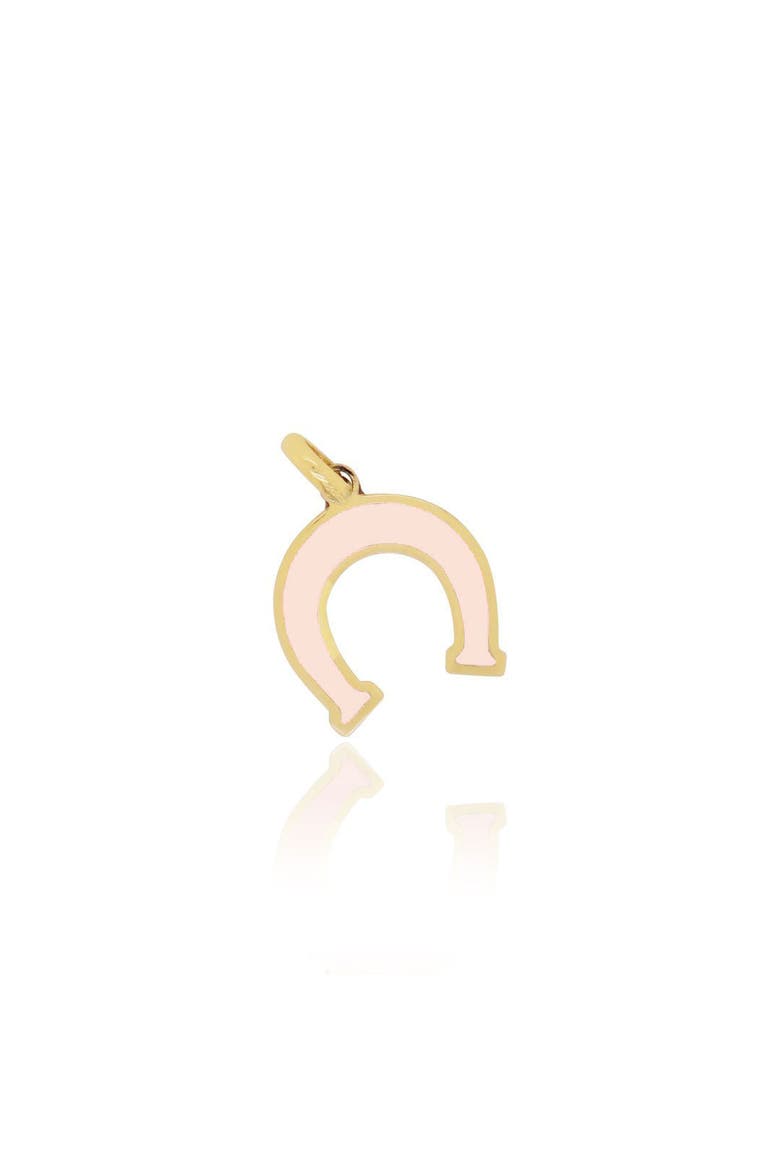 Pink Pearl Horseshoe Charm, Main, color, Pink Pearl