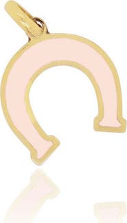 The Lovery Fine Jewelry Pink Pearl Horseshoe Charm