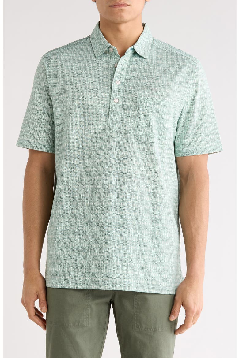 San Lucio Shibori Splash Supima® Cotton Blend Polo, Main, color, THE GREENS