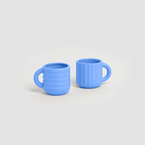 Form & Seek Ripple Espresso Cups In Blue